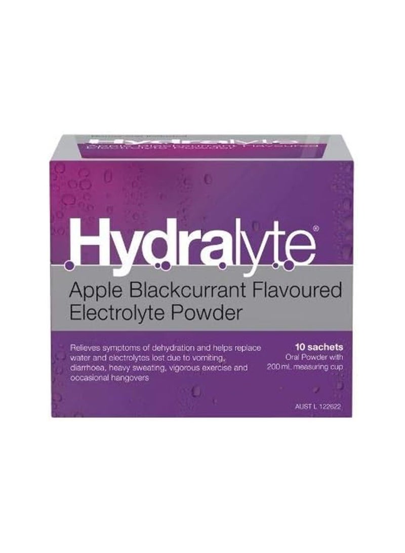 Hydralyte, Electrolyte Powder Apple Blackcurrant Rehydration Solution 10S - Image 5